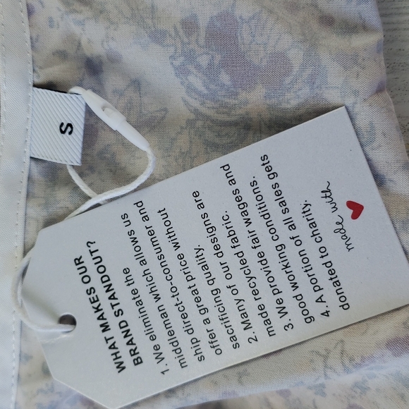 Made with Love multi print camisole tank top with trim Size Small NWT - Picture 5 of 6